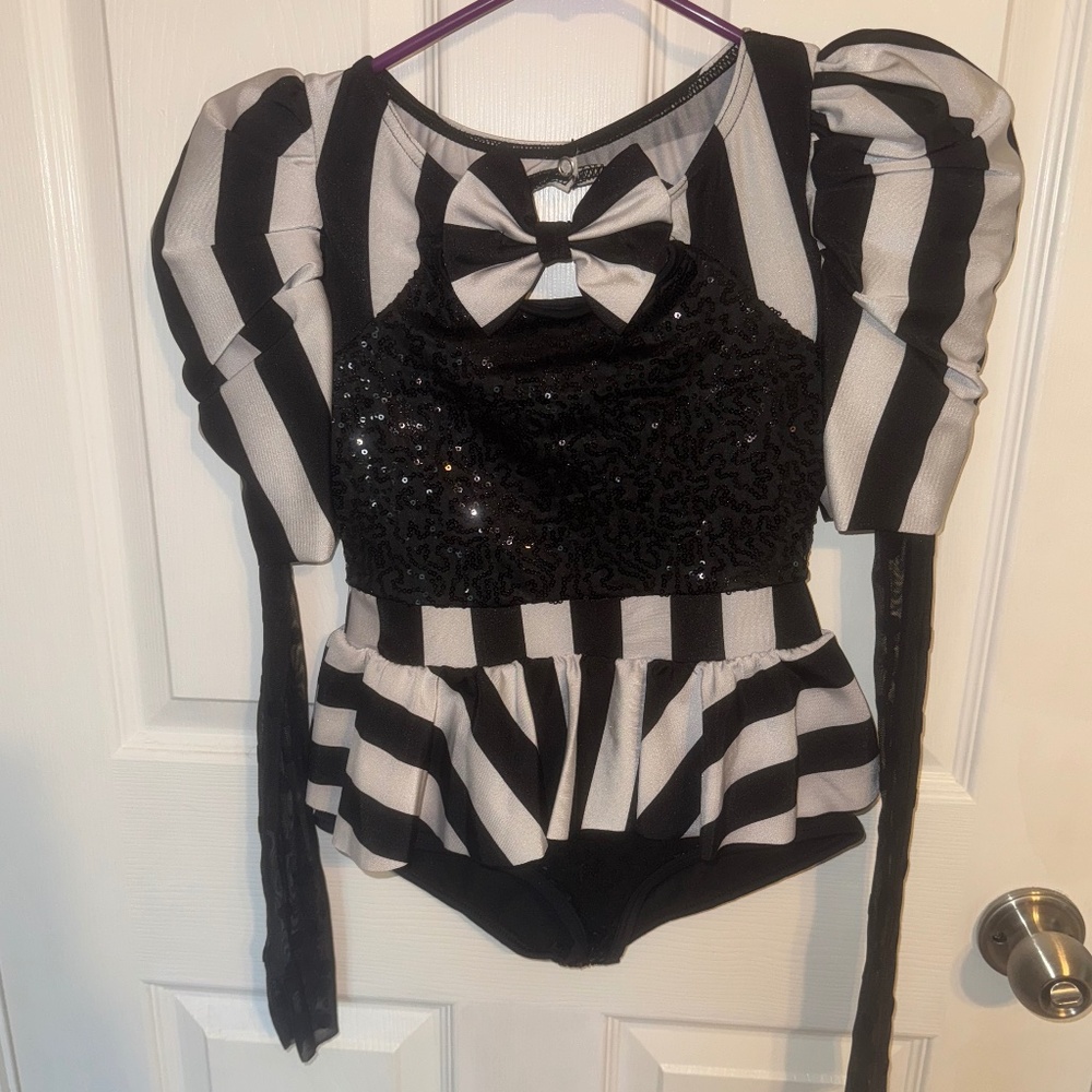 Black and White Striped Costume